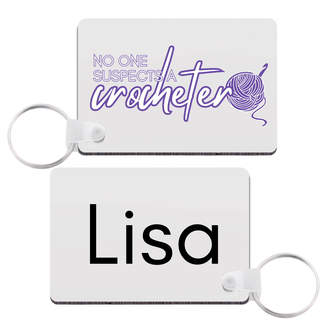 No One Suspects A Crocheter Keychain