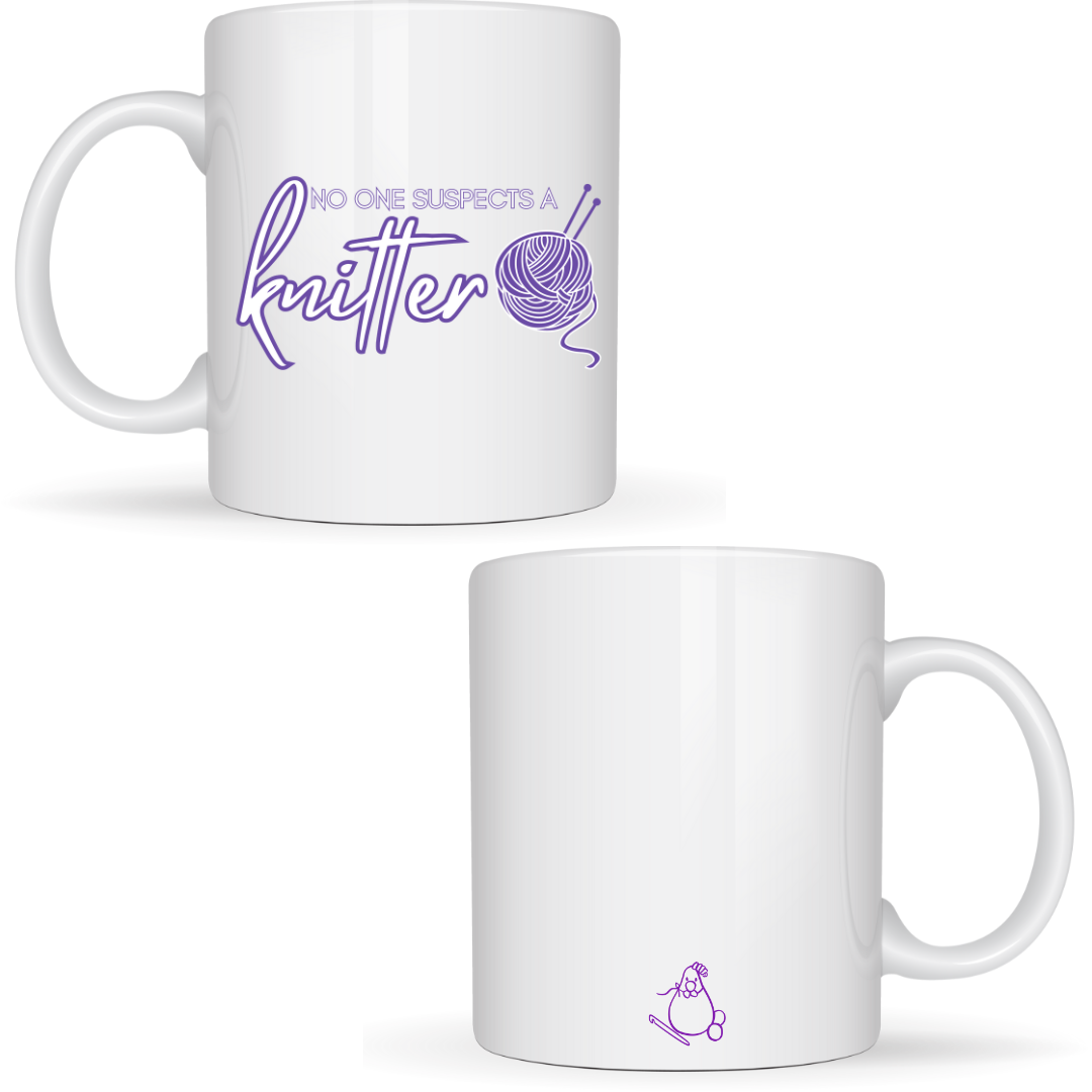 No One Suspects A Knitter Mug