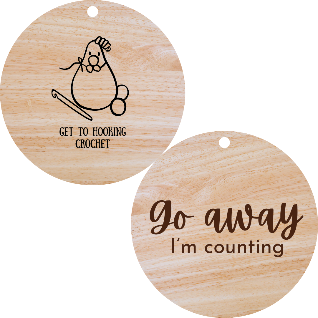 Go Away Wooden Door Sign