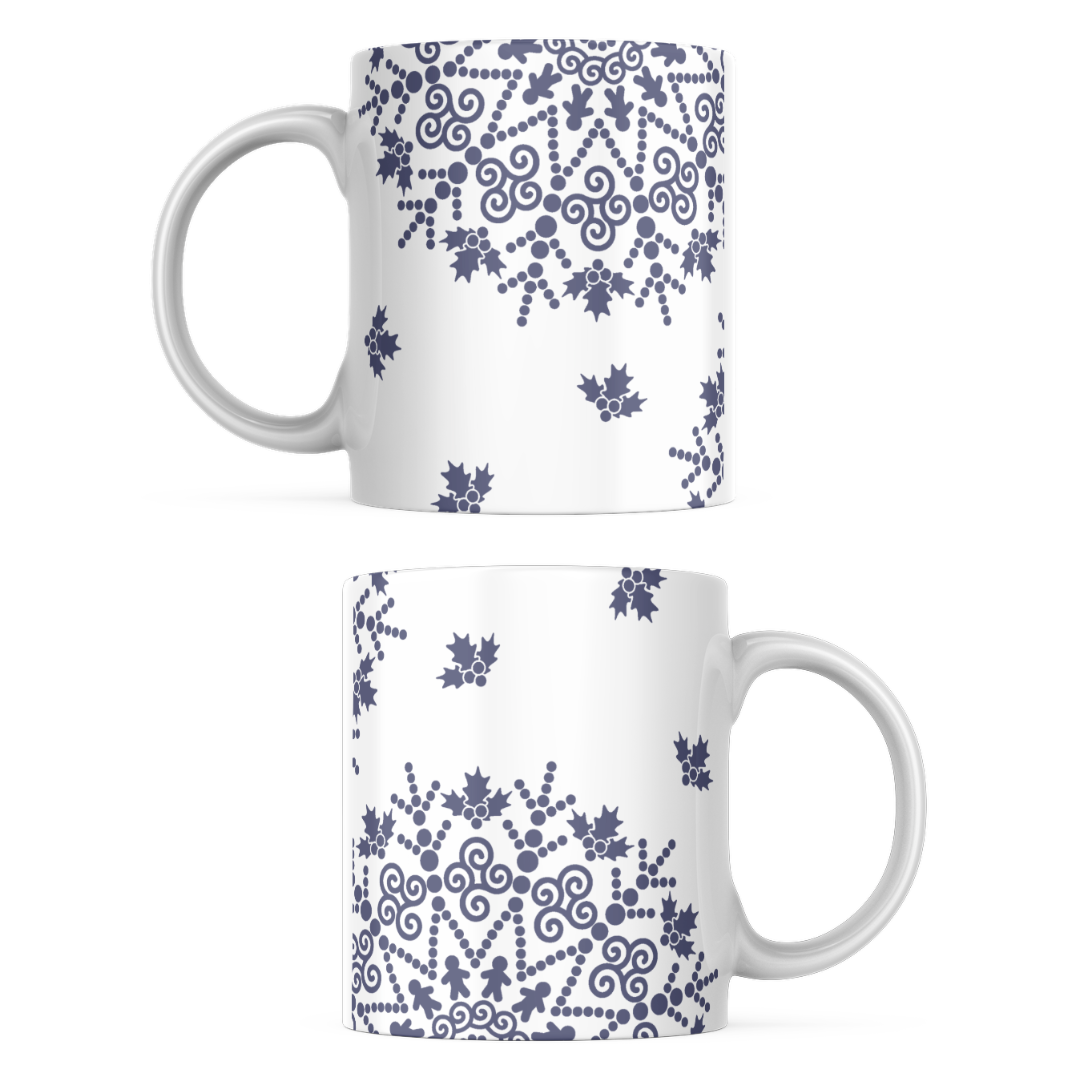 Winter-Themed Mandala Mug