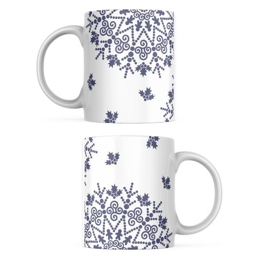 Winter-Themed Mandala Mug