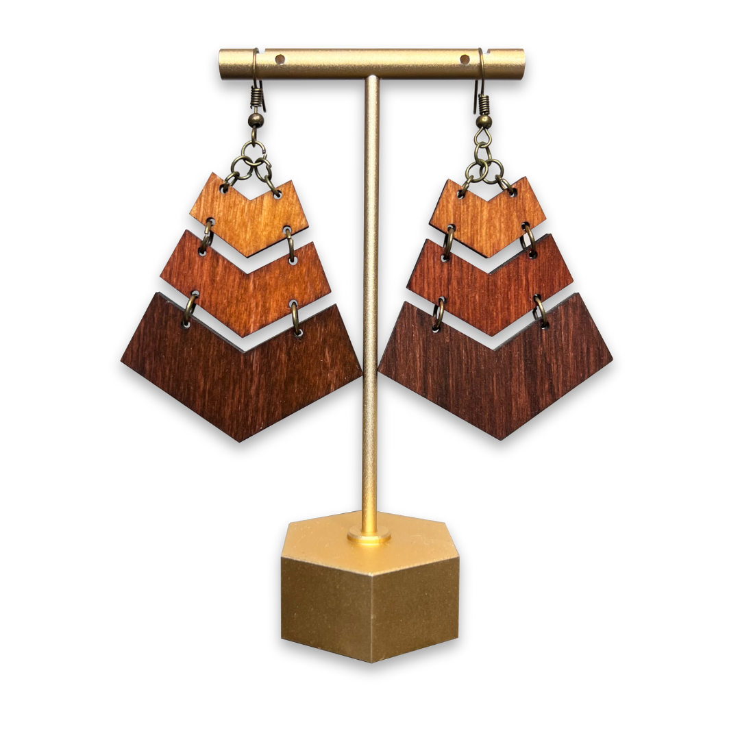 Chevron Wooden Earrings