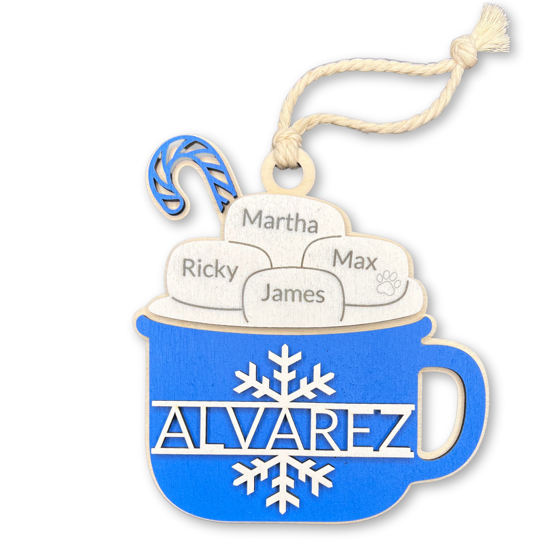 Hot Cocoa Family Ornament